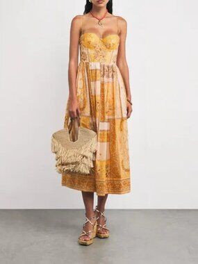 NWOT !Zimmermann Lucky Corset Midi Dress